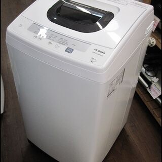 新生活！24200円 日立 全自動洗濯機 5kg 2019年 側面スレ有