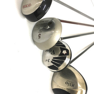 【最終値下げ！】◆XXIOドライバー／ダンロップ HI-BRIDアイアン等◆ゴルフクラブ12本セット＋美品WORLD EAGLEキャディバッグ付き