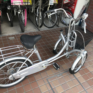 ブリヂストン ミンナ 前16インチ後20インチ三輪車 クリーンシルバー