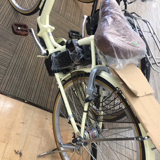 10/30 24インチ電動自転車✨ クリーム色と丸みのあるウエーブが落ち着い