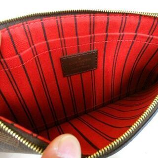 本物 ルイヴィトン ネヴァーフルMMのポーチのみ ダミエ・エベヌ LV