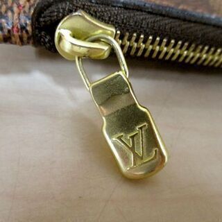 本物 ルイヴィトン ネヴァーフルMMのポーチのみ ダミエ・エベヌ LV