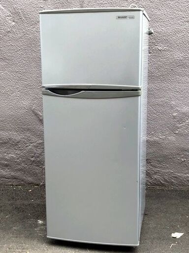 現-15【動作OK・現状品】シャープ 118L 2ドア冷蔵庫 SJ-H12W【PayPay使えます】