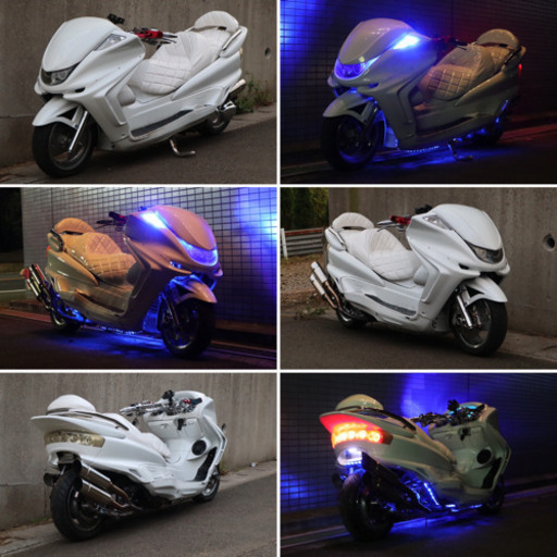 大人気‼︎【YAMAHA マジェスティ】★ホワイトフルカス★スピーカー４発‼︎爆音‼︎