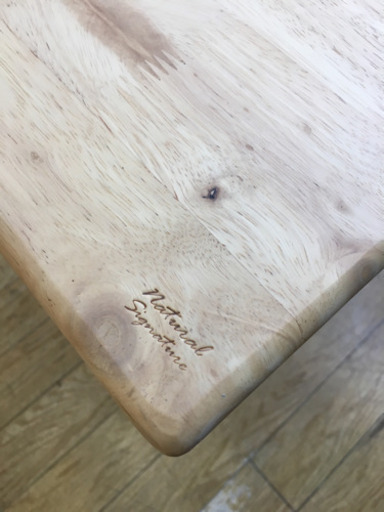 美品 Natural Signature ナチュラルシグネチャー ダイニングテーブル ラバーウッド 天然木 北欧Style