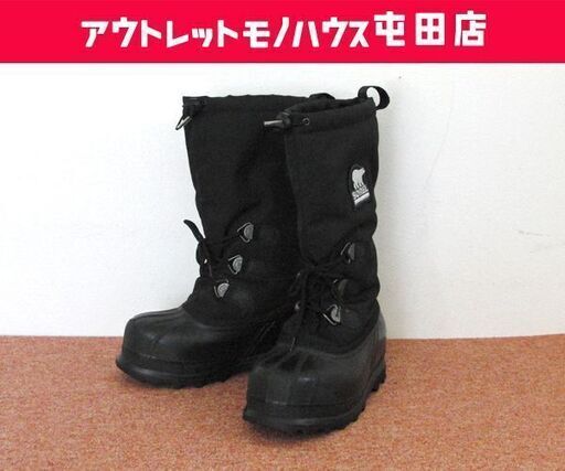 SOREL/ソレル スノーブーツ GLACIER MEN'S NM1042-010 25cm ブラック 黒 靴 ☆ PayPay(ペイペイ)決済可能 ☆ 札幌市 北区 屯田