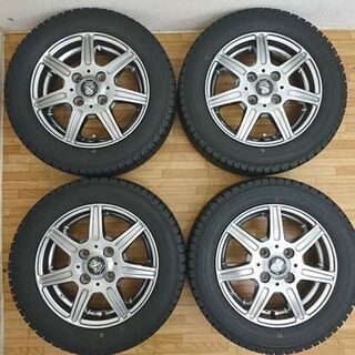 ガリ無し美品 社外アルミ付 アイスガード スタッドレスタイヤ155/65R13②