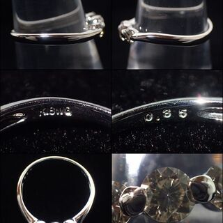 E389 K18 18金 WG リング 指輪 ダイヤ0.35ct 11号 2g