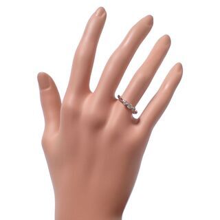 E389 K18 18金 WG リング 指輪 ダイヤ0.35ct 11号 2g