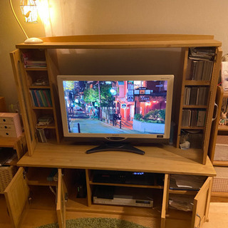 【ネット決済】美品　札幌　天然木のテレビ台　32インチで使用
