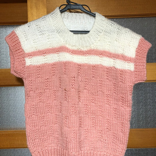 手編みセーターベスト