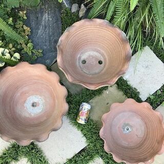 【ネット決済】寄せ植え鉢　３つ　陶器