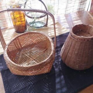 【打ち合わせ中 】竹かご 竹籠 魚籠 魚籃 花器 竹製品