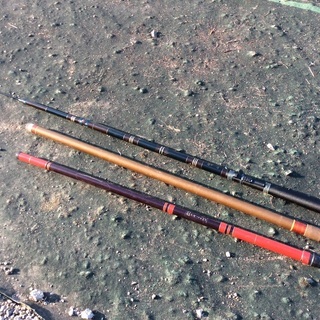 古い釣り竿   ３本