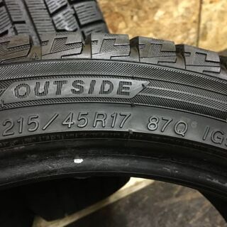 YOKOHAMA ice GUARD iG50 PLUS 215/45R17 17インチ スタッドレス 4本 2016年製 バリ溝 レクサスCT プリウス等 (VTY150) クレジットカード QR決済可能