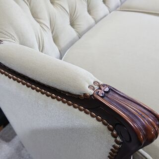 12/29販売済　karimoku｜domani｜カリモク｜ドマーニ｜ルイXVシリーズ｜クラシカル｜３人掛ソファ