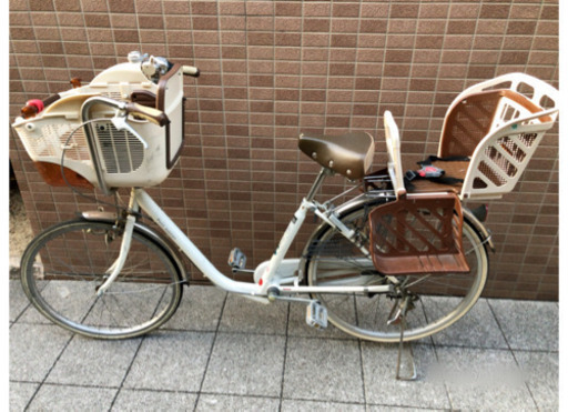 受渡し決定しております。】アサヒ自転車子供2人乗せ・3段変速・BAA