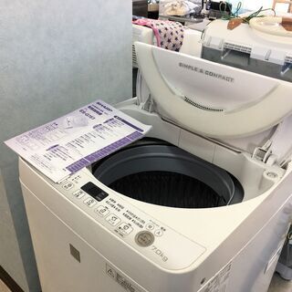 シャープ7.0K洗濯機　2016年製　Ag+イオンコート　分解ク...