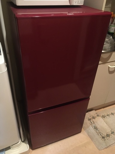 2017年製、157L 2ドア冷蔵庫、説明書付き