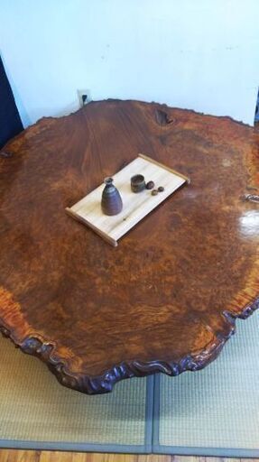 銘木  欅  玉杢の座卓