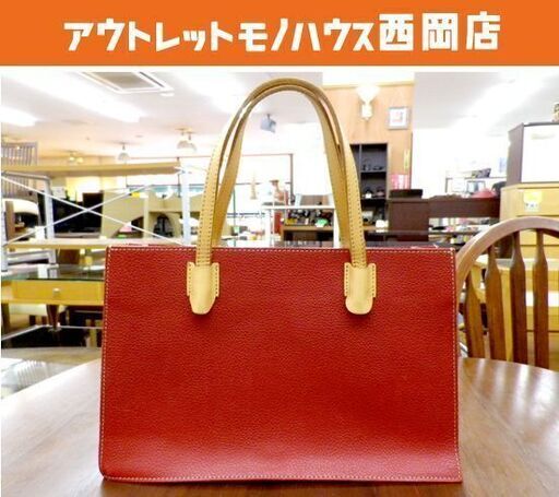 ソメスサドル/SOMES 本革トートバッグ レザー ハンドバッグ レッド 札幌 西岡店