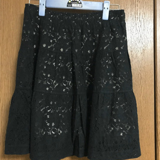 【FORSTE】鍵編み花柄シースルースカート