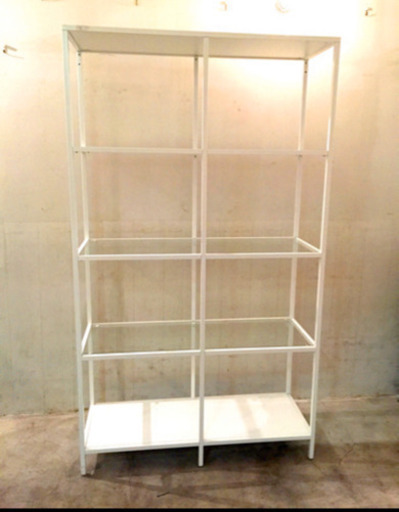 超美品 Ikea ガラス棚シェルフ オシャレ 北欧 インテリア バンブー 高槻の家具の中古あげます 譲ります ジモティーで不用品の処分