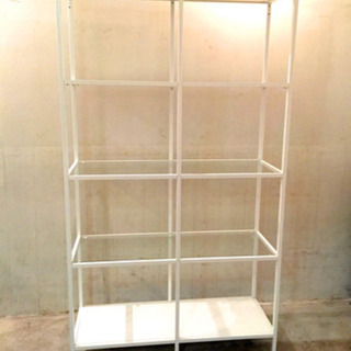 超美品 Ikea ガラス棚シェルフ オシャレ 北欧 インテリア バンブー 高槻の家具の中古あげます 譲ります ジモティーで不用品の処分