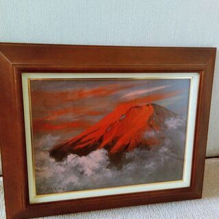 富士山 額縁付 絵画