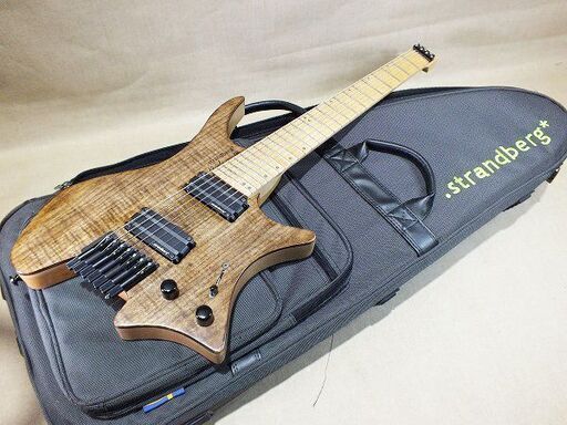 【苫小牧バナナ】希少☆良品 Strandberg Boden OS7 ストランドバーグ 7弦 ヘッドレス エレキギター 専用ギグバッグ付き 変形ギター♪ 苫小牧バナナ】希少☆良品 Strandberg Boden OS7 ストランドバーグ 7弦