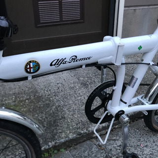 ALFA ROMEO アルファロメオ ミニベロ 折りたたみ自転車 FDB186 ホワイト 6段変速 18インチ 動作確認済み美品 ALFA ROMEO アルファロメオ ミニベロ 折りたたみ自転車 FDB186