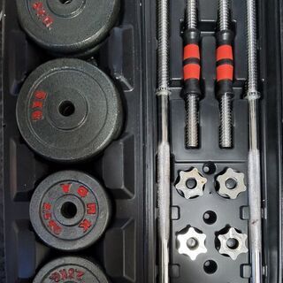 【3in1連結可能 】ダンベル 50kg 鉄アレイ【収納ケース付...