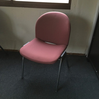 椅子　ピンク　ミーティングチェア　スタッキング
