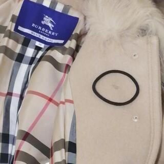 38サイズ_BURBERRY BLUELABEL　ファー付コート　