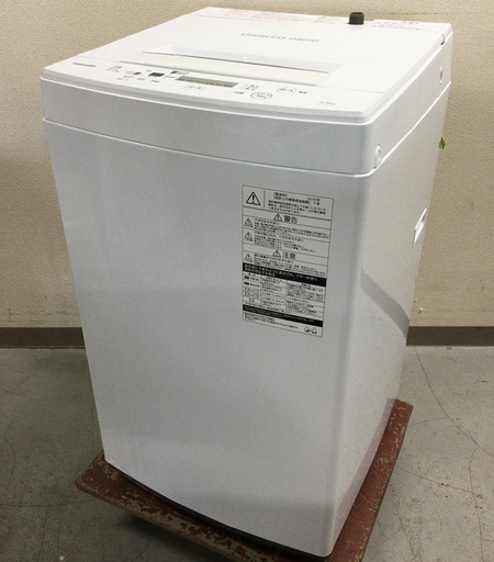 お勧め！美品 東芝 TOSHIBA 全自動洗濯機 ZABOON 2019年製 4.5㎏ AW-45M7 ホワイト つけおきコース ひとり暮らしに！