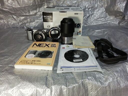 【値下げしました】Sony ミラーレス一眼カメラ　Nex5R ダブルレンズキット　キャノンレンズ用マウントアダプター