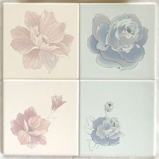 【残りわずか】花のデザインタイル4種
