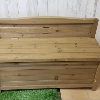 【収納付き!】木製ボックスベンチ!