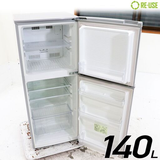 SALE/特価 美品 MORITA 冷蔵庫 2ドア 140L ファン式 MR-F140D-S 右開き 京都在庫 CG3194
