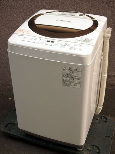 ㉝-M【6ヶ月保証付】18年製 東芝 6kg 全自動洗濯機 ZABOON AW-6D6【PayPay使えます】