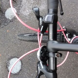 《売約済み》《市内配達無料》《防犯登録料込み》中古車　DEEPER 700x28 ブラックxレッド　3x7段切り替え