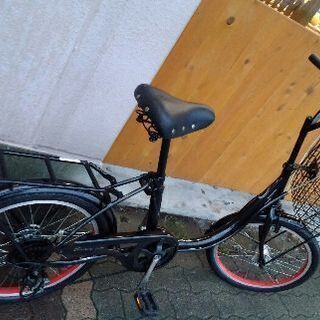 20吋 小径自転車(ミニベロ) 外装6段/LEDオート/ブラック