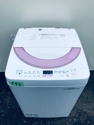 993番 SHARP✨全自動電気洗濯機✨ES-GE60N-P‼️