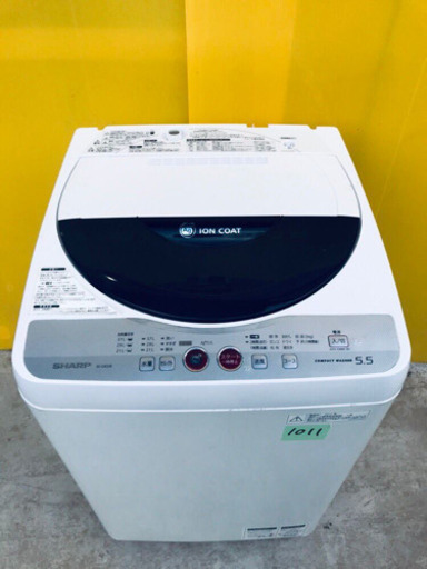 1011番 SHARP✨全自動電気洗濯機✨ES-GE55K-B‼️
