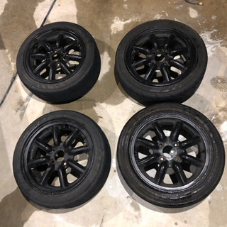 【引き取り限定】ブラックレーシング　14インチ　6j +40 PCD100 4穴