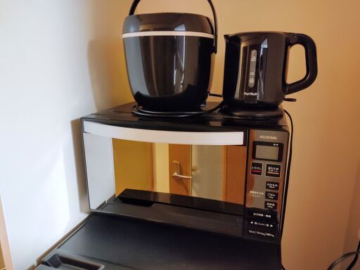 【定価¥20,418】アイリスオーヤマ電子レンジ 4合炊き炊飯器 電気ケトル【2020年3月購入】