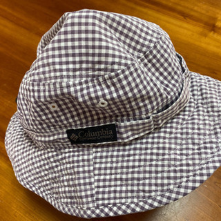 【値下げしました‼️】コロンビア ハット 帽子（白紫ギンガムチェ...