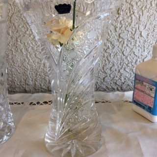 ボヘミアクリスタルの花瓶