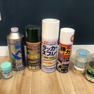 DIYに、ペンキ各種、業務用のりはがし、潤滑剤（クレ5-56）他