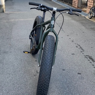 自転車 ファットバイク JEEP 26×4.0 7段変速 ディスクブレーキ グリーン
